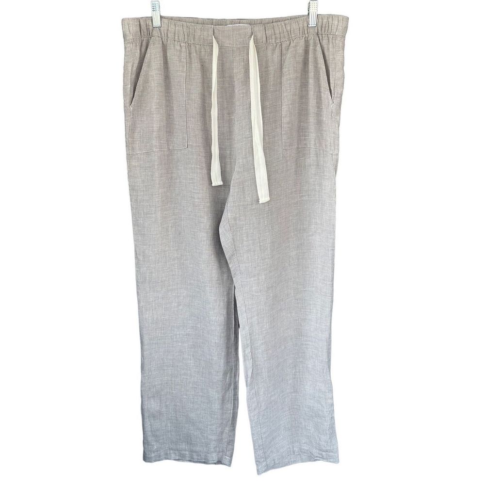 1199 Ellen Tracy 100% Linen Lounge Pants Size Large